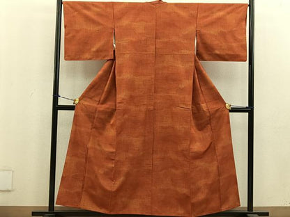 平和屋着物■上質な紬　霞文　正絹　逸品　BAAU7457mz