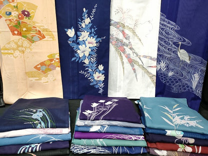 平和屋本店■夏物 訪問着 絽 紗 洗える着物 まとめて20点 鶴 花柄 友禅 手描き 着用可能多数 se3627
