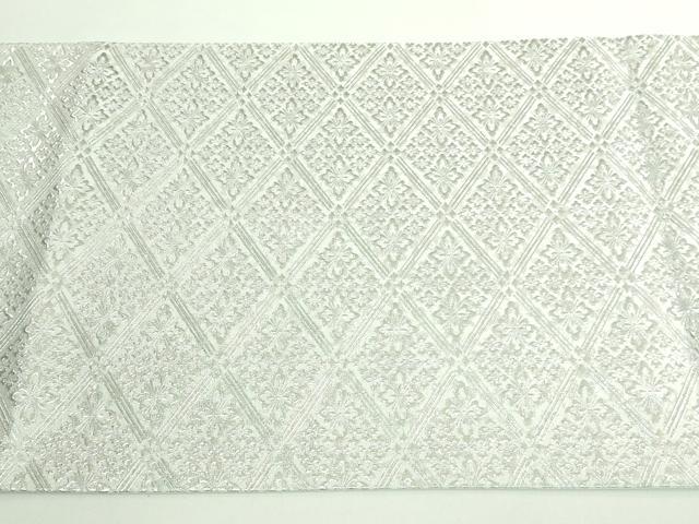平和屋本店■極上　金彩友禅　卓越技能者・名工・和田光正　太鼓柄袋帯　花菱文　銀彩　逸品　DZAA9509kh5