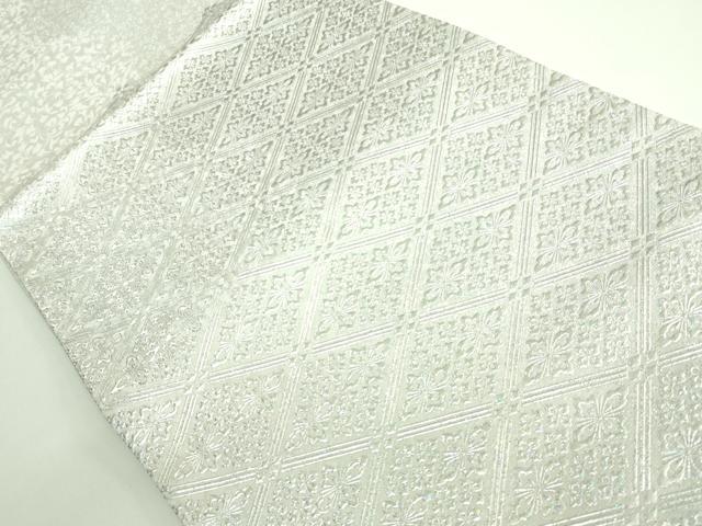 平和屋本店■極上　金彩友禅　卓越技能者・名工・和田光正　太鼓柄袋帯　花菱文　銀彩　逸品　DZAA9509kh5