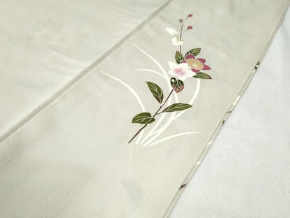 平和屋着物●訪問着　友禅　枝花文　正絹　逸品　CAAW7758yc