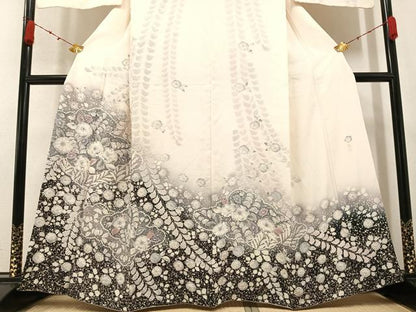 平和屋着物●訪問着　作家物　辻が花　絞り　暈し染め　正絹　逸品　AABA5209ph