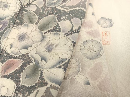 平和屋着物●訪問着　作家物　辻が花　絞り　暈し染め　正絹　逸品　AABA5209ph