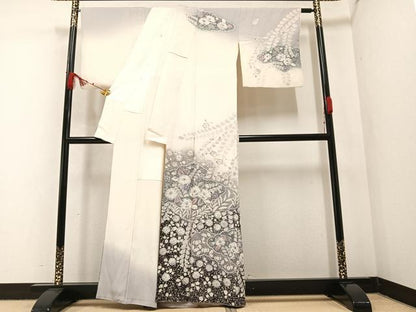 平和屋着物●訪問着　作家物　辻が花　絞り　暈し染め　正絹　逸品　AABA5209ph