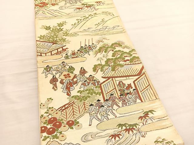 平和屋着物◎六通柄袋帯 唐織 時代祭 金銀糸 正絹 逸品 BAAV3043hv