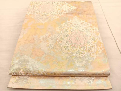 平和屋着物◎六通柄袋帯 唐織 宝相華 金銀糸 正絹 逸品 BAAV1863hv