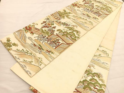 平和屋着物◎六通柄袋帯 唐織 時代祭 金銀糸 正絹 逸品 BAAV3043hv
