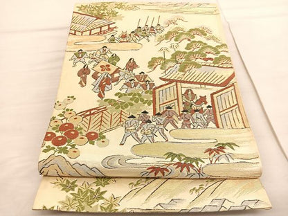 平和屋着物◎六通柄袋帯 唐織 時代祭 金銀糸 正絹 逸品 BAAV3043hv