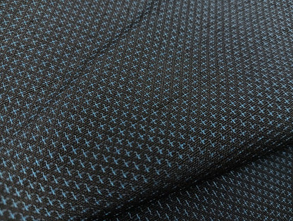 平和屋着物●男性 紬 アンサンブル 幾何学文様 正絹 逸品 未使用 BAAV0309mz