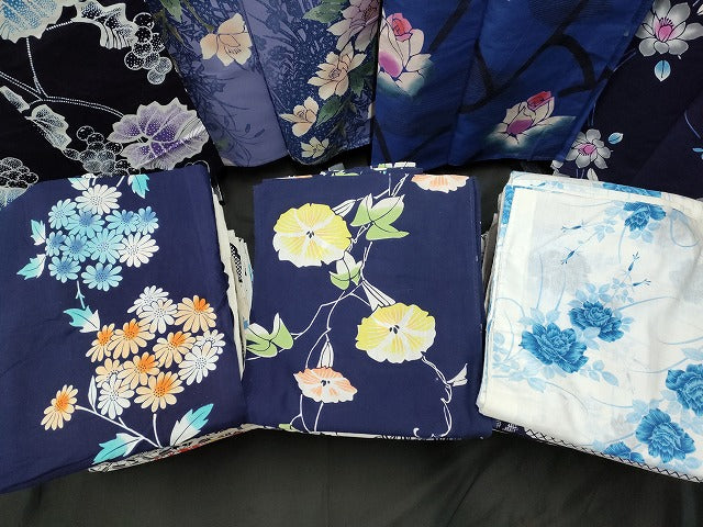 平和屋本店■浴衣 まとめて 45点 花柄 葡萄 朝顔 など 着用可能多数 未使用品あり ppp2593