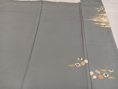 平和屋着物●訪問着 駒刺繍 花宝尽くし 暈し染め 金彩 正絹 逸品 AABA6453ph