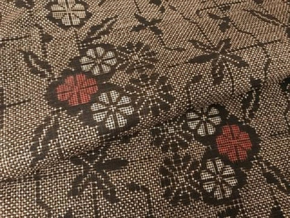 平和屋着物●本場大島紬 一元7マルキ 花丸文 正絹 逸品 AABA4466np