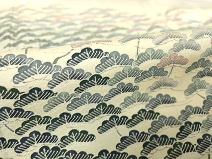 平和屋着物▽訪問着 単衣 友禅 松文 暈し染め 正絹 逸品 DAAV5836az