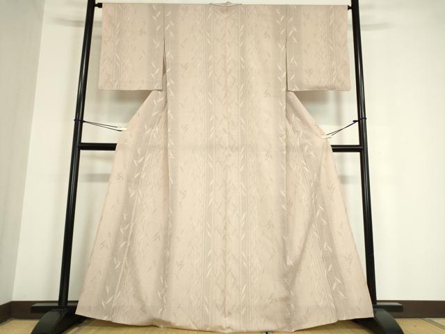 平和屋着物▽本塩沢 単衣 南天文 正絹 逸品 DAAV5840az