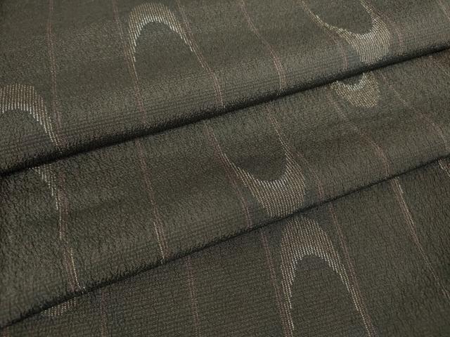 平和屋着物▽本塩沢 単衣 変わり縞 正絹 逸品 未使用 DAAV5848az