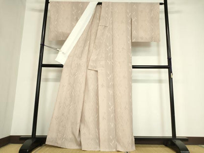 平和屋着物▽本塩沢 単衣 南天文 正絹 逸品 DAAV5840az