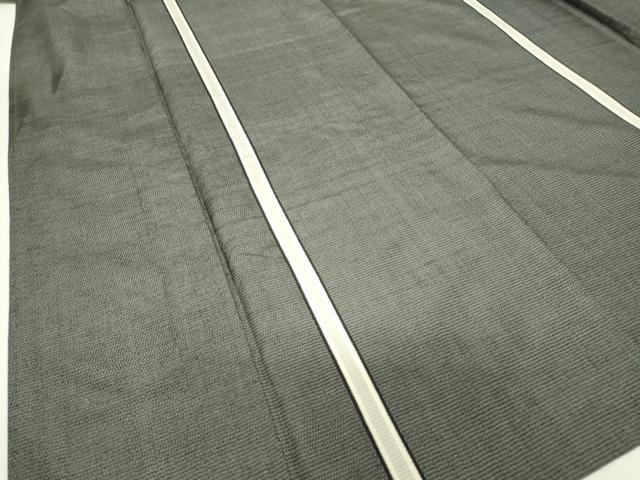 平和屋着物▽上質な紬 単衣 間道 黒地 200亀甲 さが美扱い 正絹 逸品 DAAV5835az