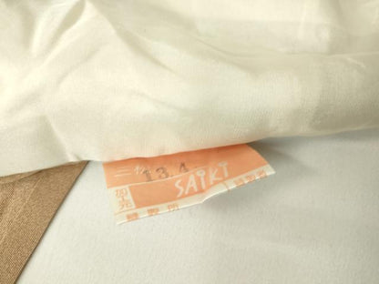 平和屋着物▽訪問着 単衣 総刺繍 花丸文 暈し染め 金糸 正絹 逸品 DAAV5833az