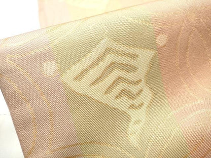 平和屋着物●全通柄　本袋帯　七宝宝尽くし文　金糸　正絹　逸品　CAAX7524hy