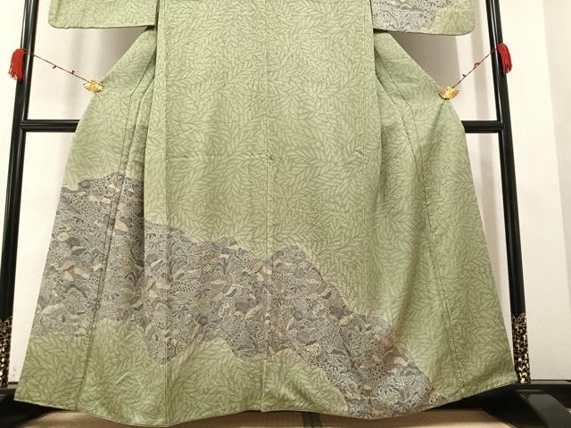 平和屋着物●訪問着　草花文　正絹　逸品　AABA7824ph