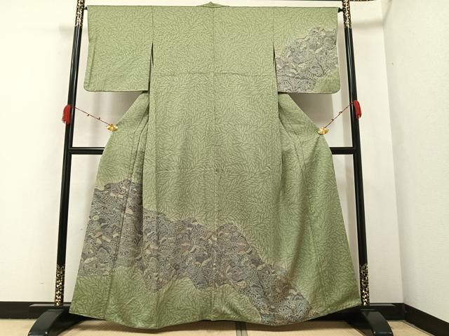 平和屋着物●訪問着　草花文　正絹　逸品　AABA7824ph