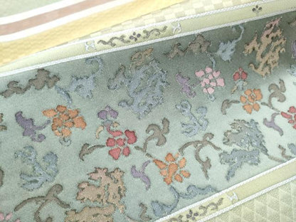平和屋着物●太鼓柄袋帯　花唐草文　正絹　逸品　CAAY2402hy