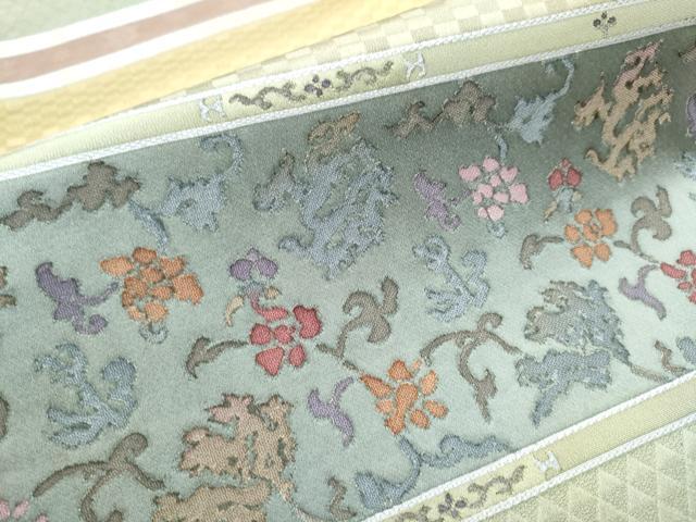 平和屋着物●太鼓柄袋帯　花唐草文　正絹　逸品　CAAY2402hy