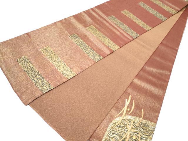 平和屋着物●太鼓柄袋帯 露芝文 金糸 やまと誂製 正絹 逸品 CAAX7594hy