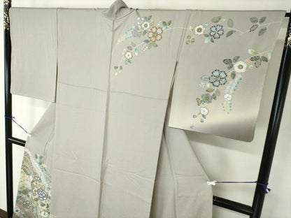 平和屋着物●訪問着　辻が花　暈し染め　金彩　正絹　逸品　DAAX4119ps