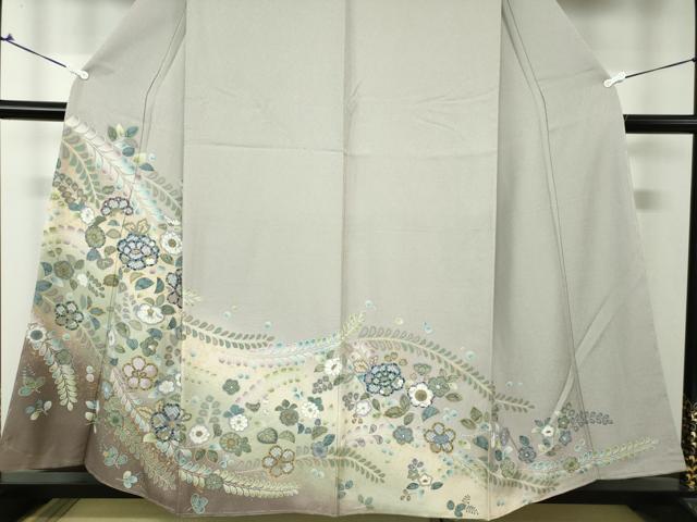 平和屋着物●訪問着　辻が花　暈し染め　金彩　正絹　逸品　DAAX4119ps