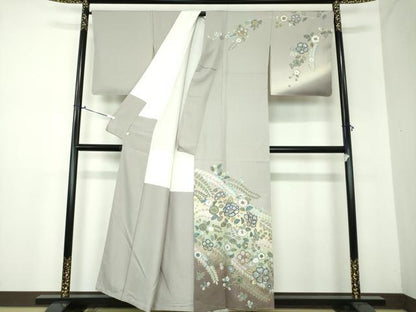 平和屋着物●訪問着　辻が花　暈し染め　金彩　正絹　逸品　DAAX4119ps
