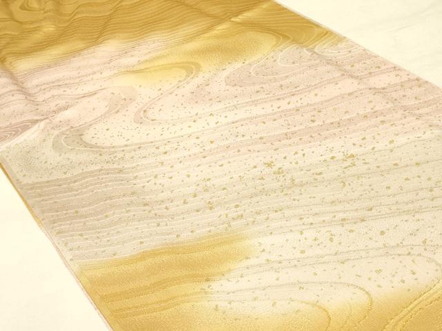 平和屋着物●和装小物　帯締め・帯揚げセット　流水文　暈し染め　金糸　金彩　逸品　未使用　AABA5283ay