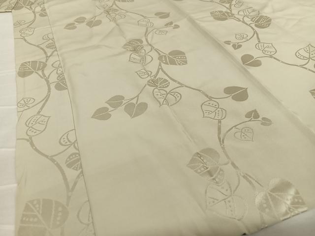 平和屋着物●京都の名門ブランド　銀花仙　長襦袢　袷　蔦の葉地紋　生壁色　正絹　逸品　未使用　AABA0342zg