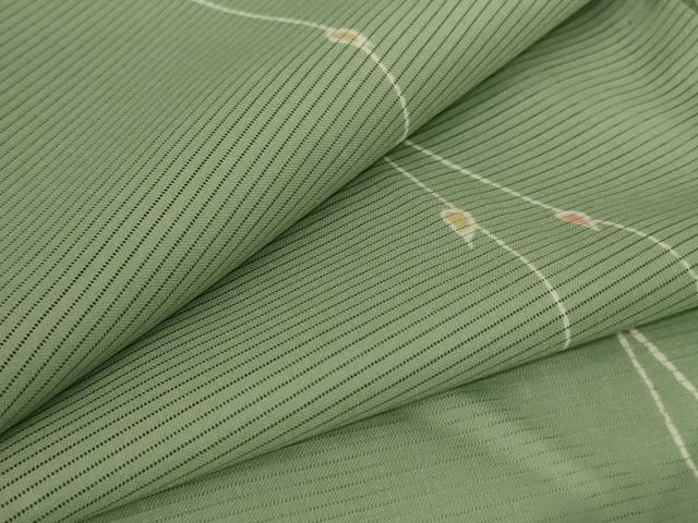平和屋着物＊夏物 小紋 絽 芝文 洗える着物 AABA6632jd