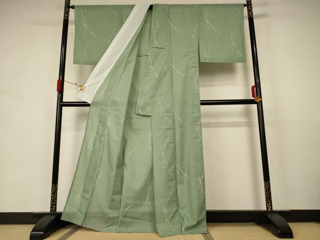 平和屋着物＊夏物 小紋 絽 芝文 洗える着物 AABA6632jd