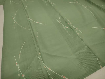 平和屋着物＊夏物 小紋 絽 芝文 洗える着物 AABA6632jd