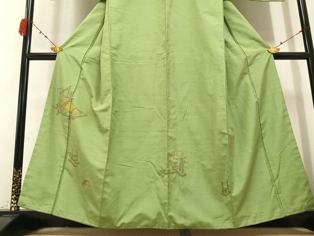 平和屋着物●京の名門・菱屋六右ェ門 紬 色留訪問着 いざり機 正絹 逸品 AABA8938ph