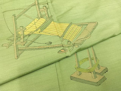 平和屋着物●京の名門・菱屋六右ェ門 紬 色留訪問着 いざり機 正絹 逸品 AABA8938ph