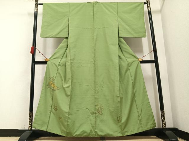 平和屋着物●京の名門・菱屋六右ェ門 紬 色留訪問着 いざり機 正絹 逸品 AABA8938ph