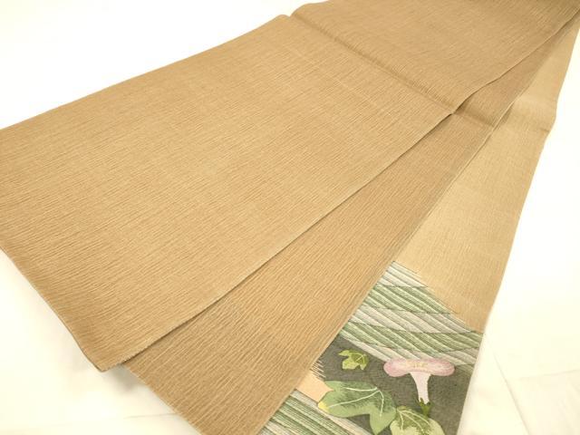 平和屋着物＊夏物 太鼓柄袋帯 朝顔 金糸 正絹 逸品 DAAX0304cm
