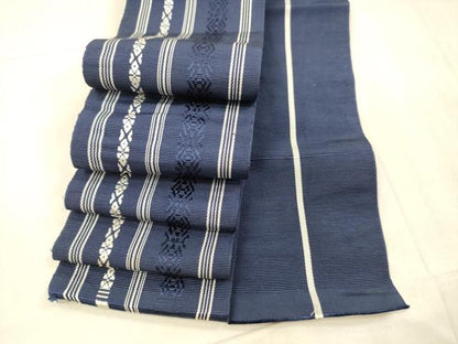 平和屋着物●男性　本場筑前博多織　角帯　献上　正絹　逸品　DAAX0393cm
