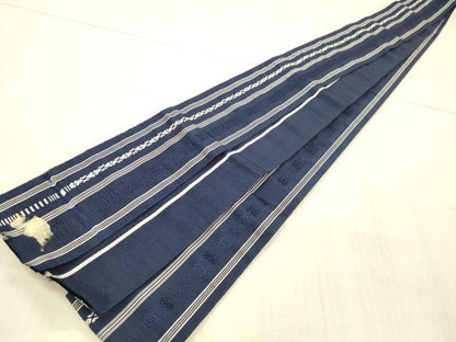 平和屋着物●男性　本場筑前博多織　角帯　献上　正絹　逸品　DAAX0393cm