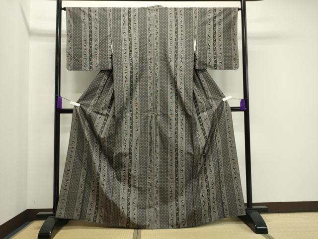 平和屋着物●本場大島紬　9マルキ　吉祥間道　正絹　逸品　CAAX5925gh