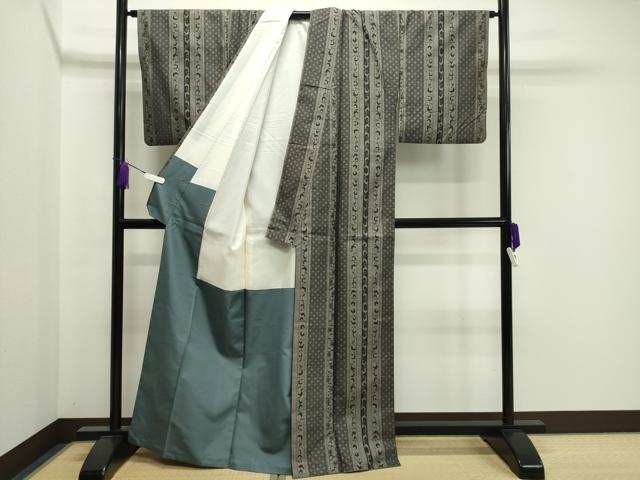 平和屋着物●本場大島紬　9マルキ　吉祥間道　正絹　逸品　CAAX5925gh