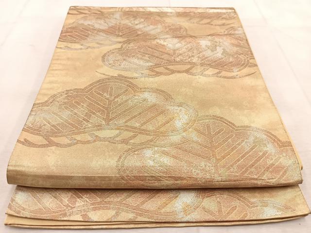 平和屋着物◎六通柄袋帯　笠松　金銀糸　引箔　正絹　逸品　BAAU8817yc