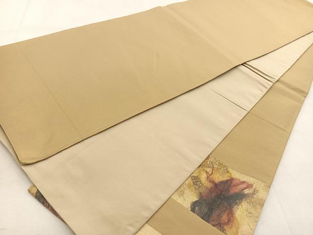 平和屋着物◎太鼓柄袋帯 抽象文様 金糸 正絹 逸品 BAAU8819yc