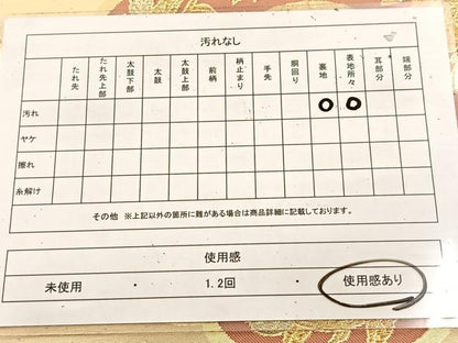 平和屋着物◎六通柄袋帯　鳳凰花絵皿文　金銀糸　正絹　逸品　BAAU9000yc