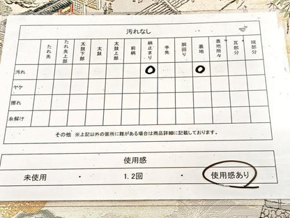 平和屋着物◎六通柄袋帯 東照宮遠望 金銀糸 正絹 逸品 BAAU9083yc