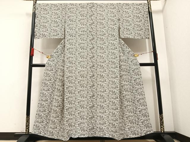 平和屋着物●上質な小紋　型染め　風景文　正絹　逸品　AABB0383ph