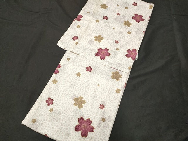 平和屋本店■浴衣 まとめて 3点 花柄 綿紅梅 など 着用可能多数 ppp2665 km